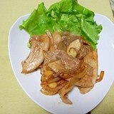 林檎と豚バラ肉の炒め物